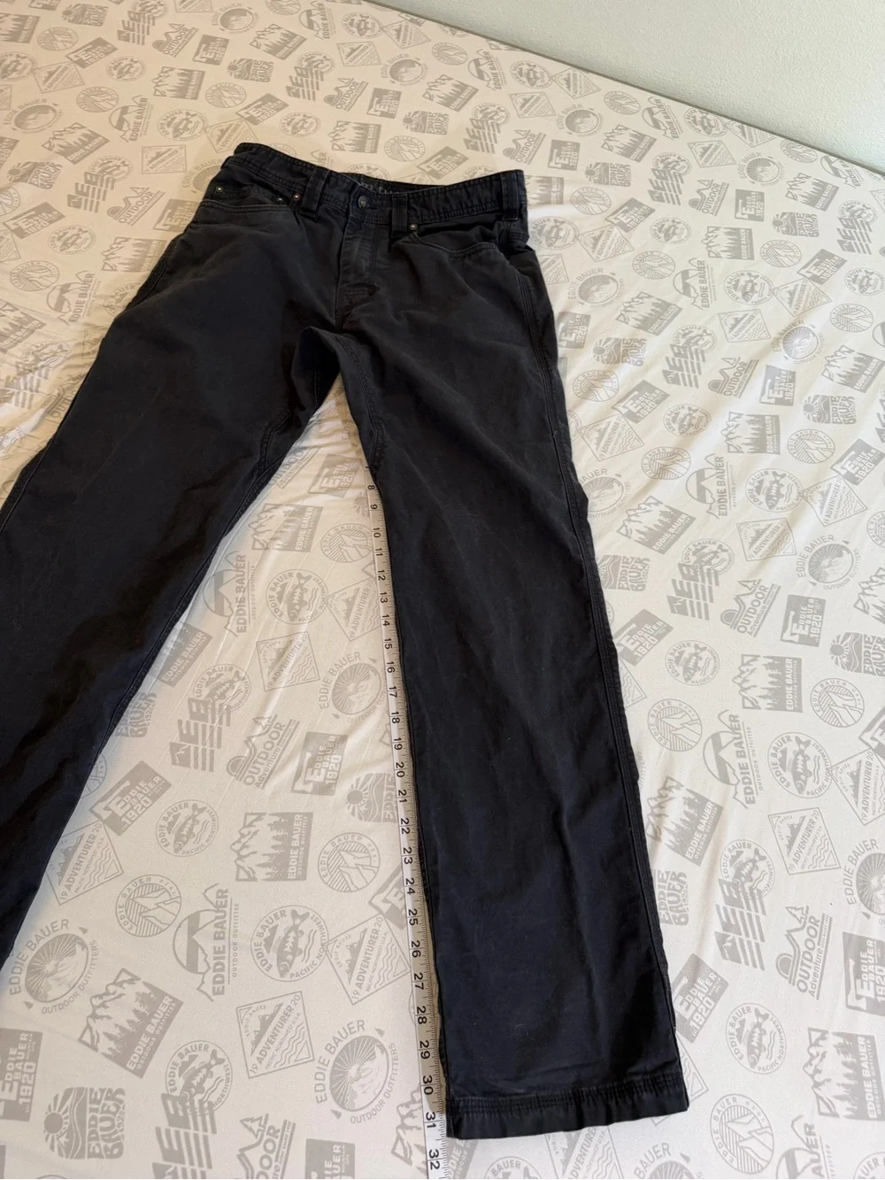 PrAna Pants Men’s 32x32 Bronson Straight Leg Relaxed Hiking Organic Cotton Black